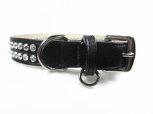 Load image into Gallery viewer, Ava Double Row Close Crystal Leather Dog Collar Product vendor