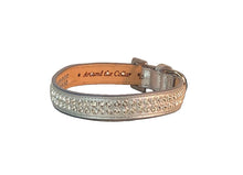 Load image into Gallery viewer, Crystal Bling Leather Dog Collar. Custom Made by Skilled Artisans in NY