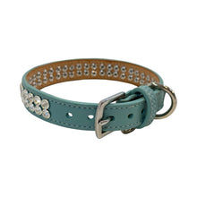Load image into Gallery viewer, Ava Double Row Close Crystal Leather Dog Collar Product vendor