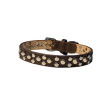Load image into Gallery viewer, Bells Stud Cluster Leather Dog Collar Product vendor
