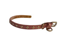Load image into Gallery viewer, Pink Metallic Crystal Brie Dog Collar