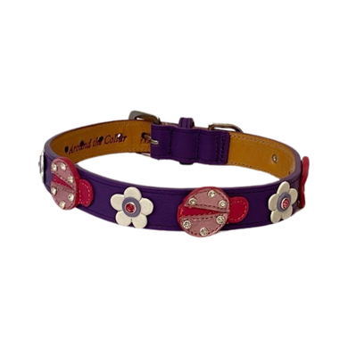 Eudora Ladybug Leather Dog Collar