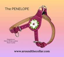 Load image into Gallery viewer, The Penelope lower leather dog step in harness