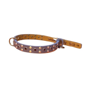 Callie Cluster of Crystals Leather Dog Collar