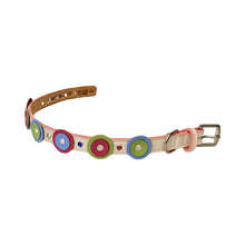 Load image into Gallery viewer, Brady Double Disc Leather Dog Collar with Crystals on Disc and Collar Product vendor