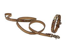 Cargar imagen en el visor de la galería, Rose gold Stacy crystal leather dog leash
