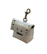 Load image into Gallery viewer, Silver Leather Winston Poop Bag Holder