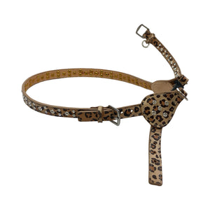 Stella Leopard Leather Crystal Cluster Step-In Dog Harness Product vendor
