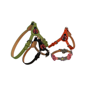 Ladybug Step-in Leather Dog Harness