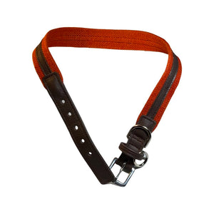 Hemp and Leather Dog Collar