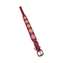 Cargar imagen en el visor de la galería, Rumi Flower Dog Collar Magenta White Pink Tulip