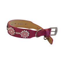 Load image into Gallery viewer, Rumi Flower Dog Collar Magenta White Pink Tulip