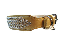 Load image into Gallery viewer, Macky 4 Row Swarovski Crystal Leather Dog Collar - Around The Collar NY