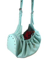 Load image into Gallery viewer, Bells Leather Sling Carrier with Side Zipper Pocket &amp;, Nickel Studs - Around The Collar NY