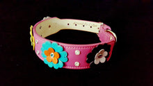 Load image into Gallery viewer, EMMA flower leather dog collar