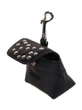 Load image into Gallery viewer, Bells Leather Poop Bag Holder with Nickel Stud Cluster - Around The Collar NY