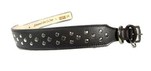 Cargar imagen en el visor de la galería, Bells Nickel Stud Cluster Wider Width Dog Collar - Around The Collar NY