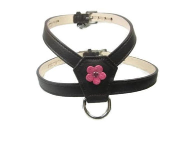 Ellie Flower Leather K Harness - Around The Collar NY