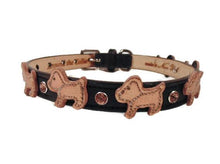Load image into Gallery viewer, Malka Crystal Leather Dog Collar - Around The Collar NY