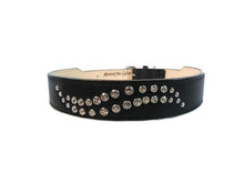 Load image into Gallery viewer, Carmel Double Swirl  w/ Crystals  Dog Collar- Around The Collar NY