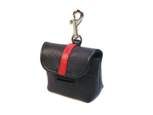 Load image into Gallery viewer, Stripe on Flap of Leather Poop Bag Holder - Around The Collar NY