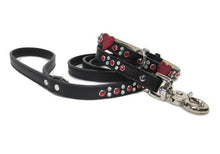 Load image into Gallery viewer, Leather Hearts with Crystal Cluster - Around The Collar NY