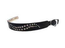 Load image into Gallery viewer, Carmel Double Swirl Crystals  Genuine Leather Dog Collar- Around The Collar NY