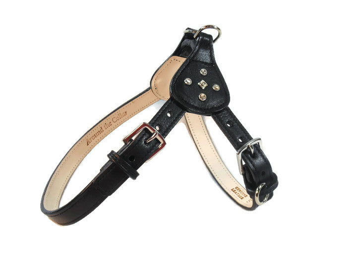 Lexus Leather Step-In Harness Swarovski crystals - Around The Collar NY