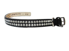 Load image into Gallery viewer, Ava Double Row Close Crystal Leather Dog Collar - Around The Collar NY