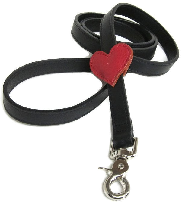 Heart Leather Dog Leash