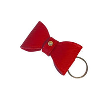 Load image into Gallery viewer, Bow leather key FOB with Austrian Crystal