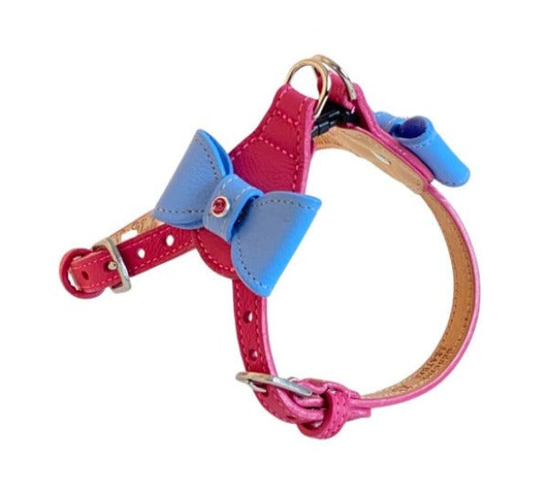 Bow Leather Step-In Dog Harness