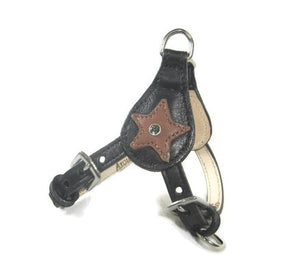 Breck Leather Star Step-In Harness with Swarovski Crystal - Around The Collar NY