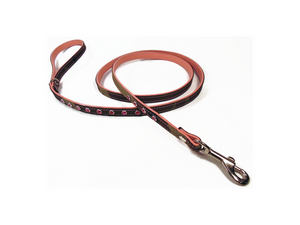 Brie Camouflage and Leather Leash with Single Row Austrian Crystals