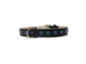 Brie Hanukkah Leather Dog Collar with Single Row Crystals Product vendor