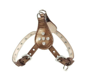 Brie Leather Step-In Harness with Bezel Set Crystals - Around The Collar NY