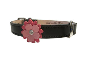 Penelope Single Flower Dog Collar with Austrian Crystal on Flower Product vendor