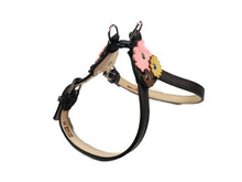 Load image into Gallery viewer, Triple Flower Leather Step-In Dog Harness