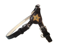 Cargar imagen en el visor de la galería, Breck Leather Star Step-In Harness with Swarovski Crystal - Around The Collar NY
