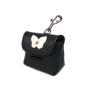 Butterfly Leather Poop Bag Holder