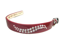 Load image into Gallery viewer, Carmel Double Row Swirl Crystals Wide Dog Collar