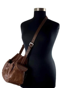 Classic Leather Dog Sling Carrier - Around The Collar NY
