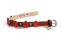 Load image into Gallery viewer, Ellie Leather Flower Dog Collar
