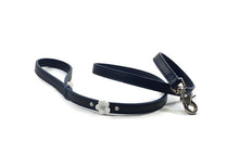 Load image into Gallery viewer, Ellie Leather Leash with Single Flower and Crystals