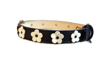 Load image into Gallery viewer, Ellie Flower Crystal Leather Dog Collar - Around The Collar NY