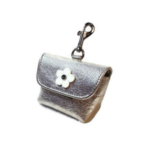 Load image into Gallery viewer, Ellie Poop Bag Holder with Crystal on Flower - Around The Collar NY