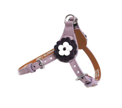 Emma flower leather step-in harness
