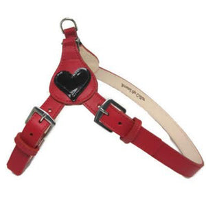 Heart Leather Step-In Harness - Around The Collar NY