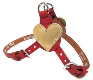 Heart Leather Step-In Harness - Around The Collar NY