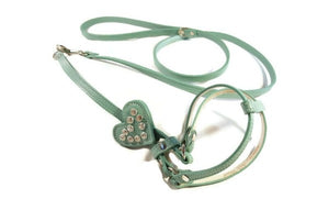 Heart All-In-One Harness with Crystals - Around The Collar NY